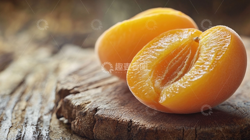 高清大图下载【趣麦麦图】新鲜杏子切片