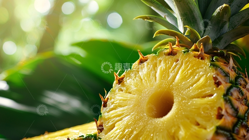 高清大图下载【趣麦麦图】菠萝切片特写