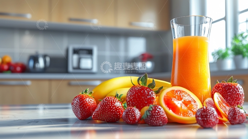 高清大图下载【趣麦麦图】厨房水果果汁