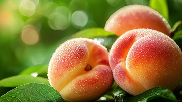 新鲜水灵的桃子