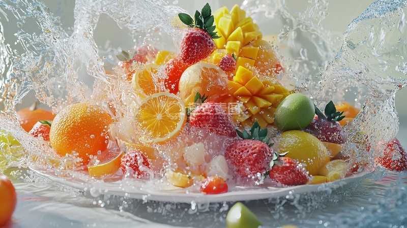 高清大图下载【趣麦麦图】水果飞溅