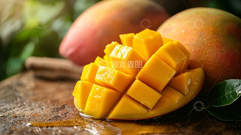 高清大图下载【趣麦麦图】芒果切块