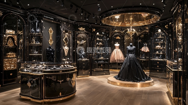 高清大图下载【趣麦麦图】奢华珠宝店内部陈设