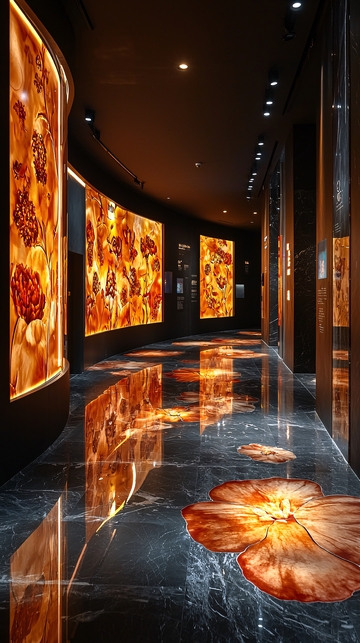 现代艺术展厅走廊