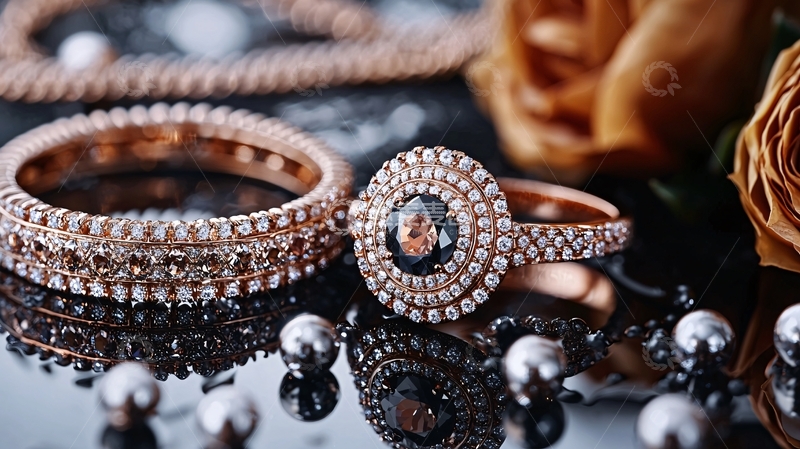 高清大图下载【趣麦麦图】精致的玫瑰金珠宝首饰