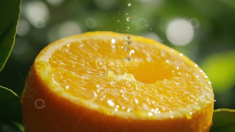 高清大图下载【趣麦麦图】新鲜橙子切面特写