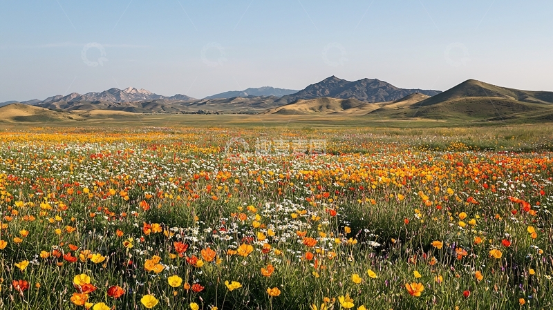 高清大图下载【趣麦麦图】花田山丘