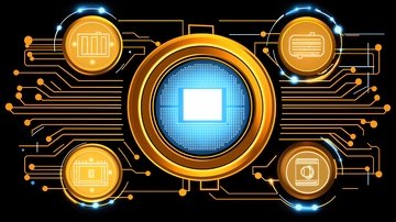 金色科技感区块链