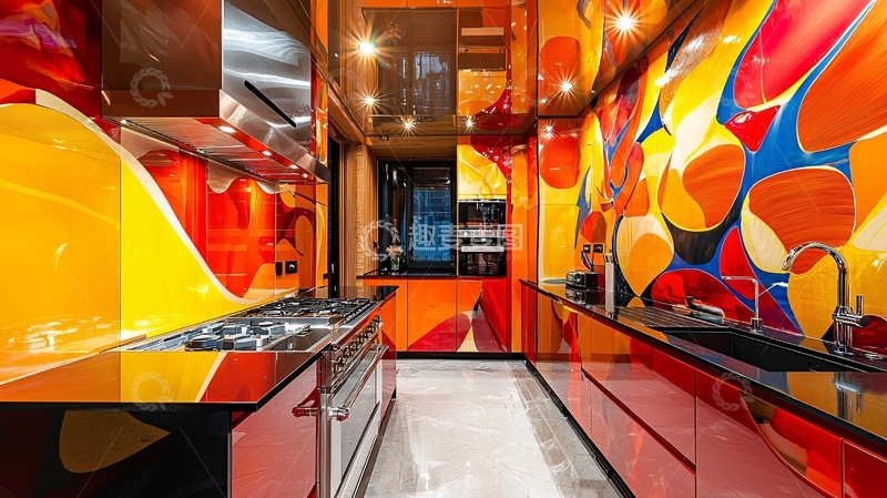 高清大图下载【趣麦麦图】抽象艺术厨房