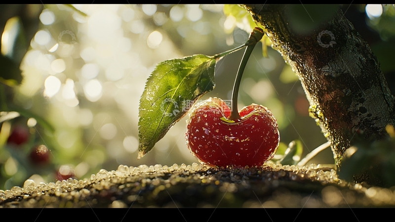 高清大图下载【趣麦麦图】阳光下的红樱桃