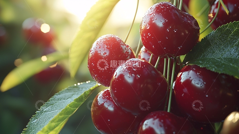高清大图下载【趣麦麦图】阳光下红樱桃