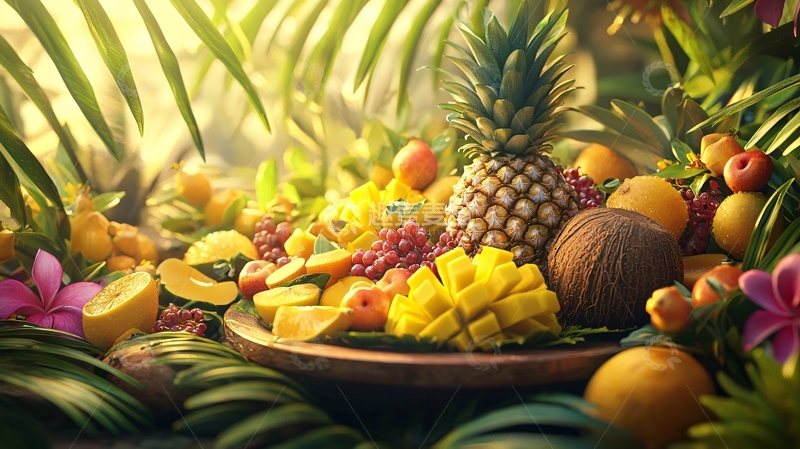 高清大图下载【趣麦麦图】热带水果盛宴