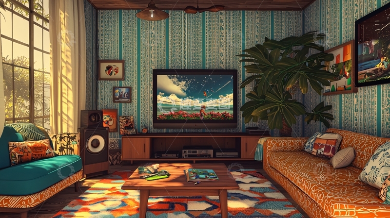 高清大图下载【趣麦麦图】复古客厅