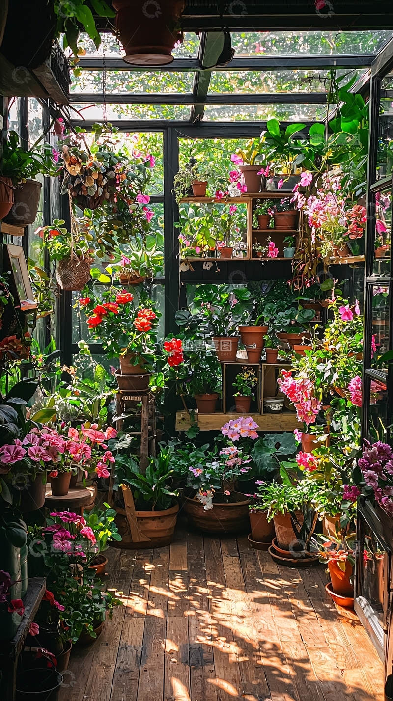 高清大图下载【趣麦麦图】繁花似锦的温室