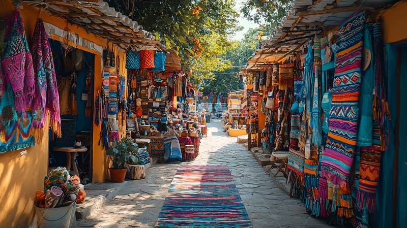 高清大图下载【趣麦麦图】异国风情的街道集市