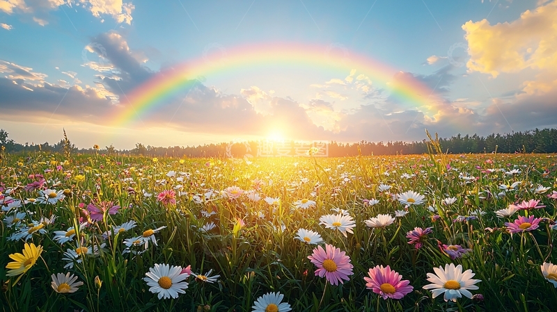 高清大图下载【趣麦麦图】鲜花盛开的田野