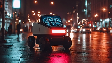 城市街道上的自动驾驶车辆