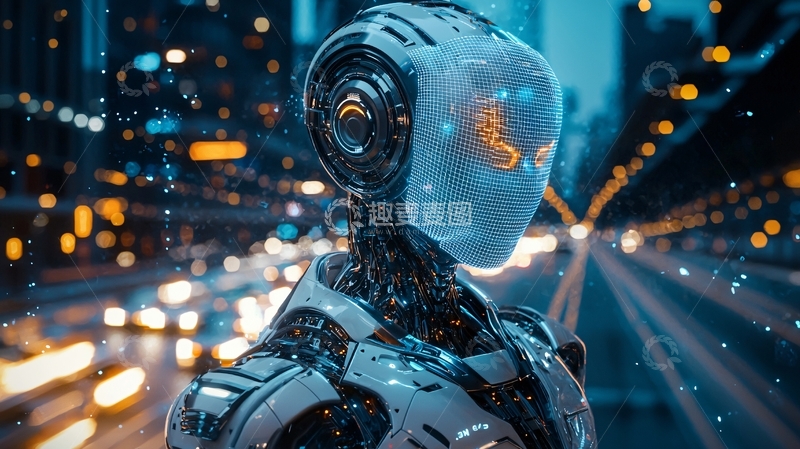 高清大图下载【趣麦麦图】未来城市中的机器人