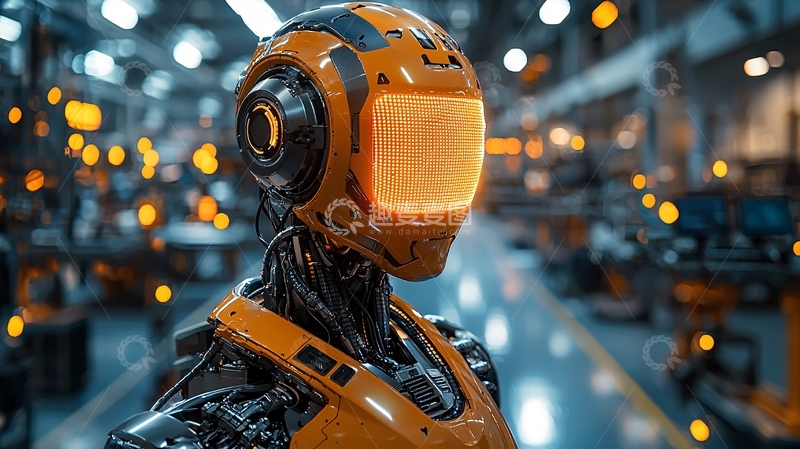 高清大图下载【趣麦麦图】未来感机器人头部特写