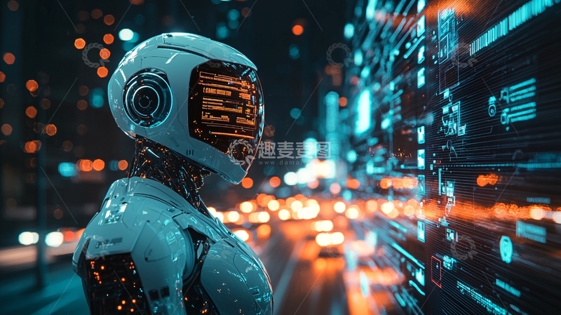 高清大图下载【趣麦麦图】科技感机器人