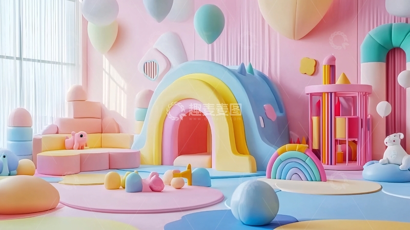 高清大图下载【趣麦麦图】粉色儿童乐园