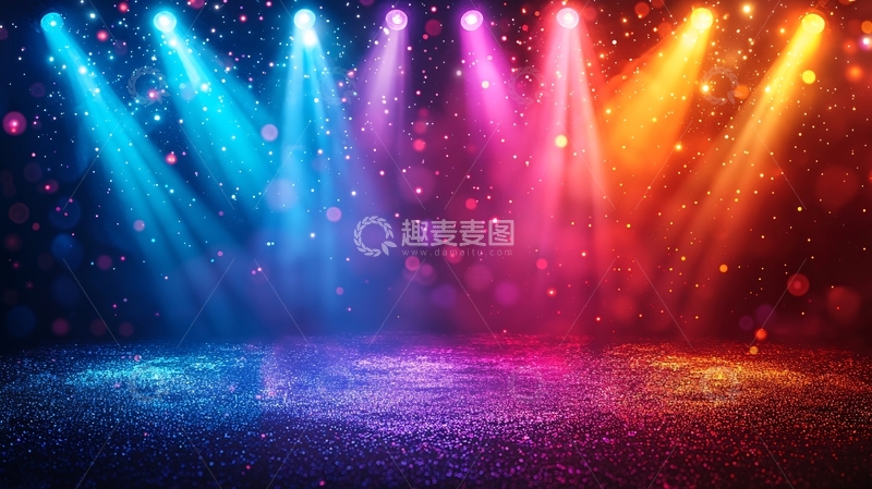 高清大图下载【趣麦麦图】舞台灯光闪耀