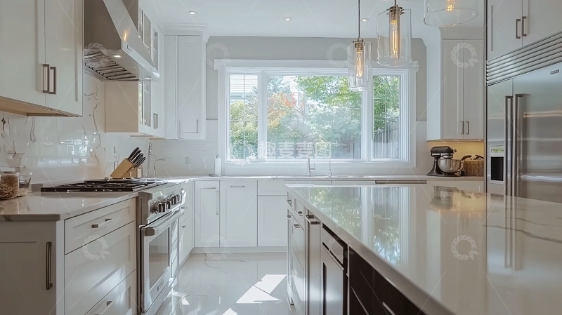 高清大图下载【趣麦麦图】现代化白色厨房