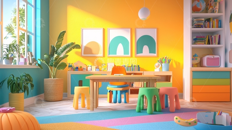 明亮多彩儿童房