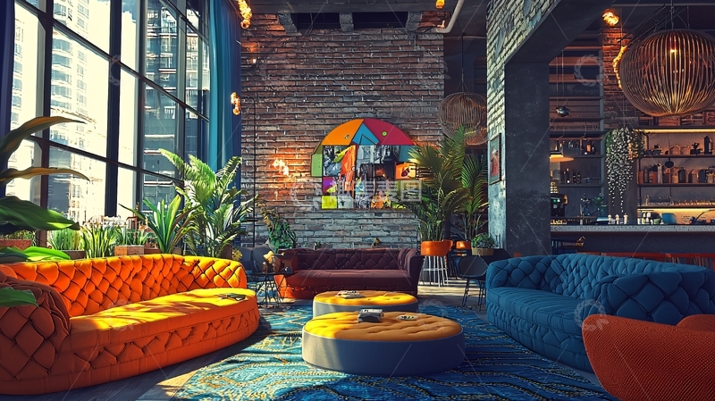 高清大图下载【趣麦麦图】现代时尚酒廊