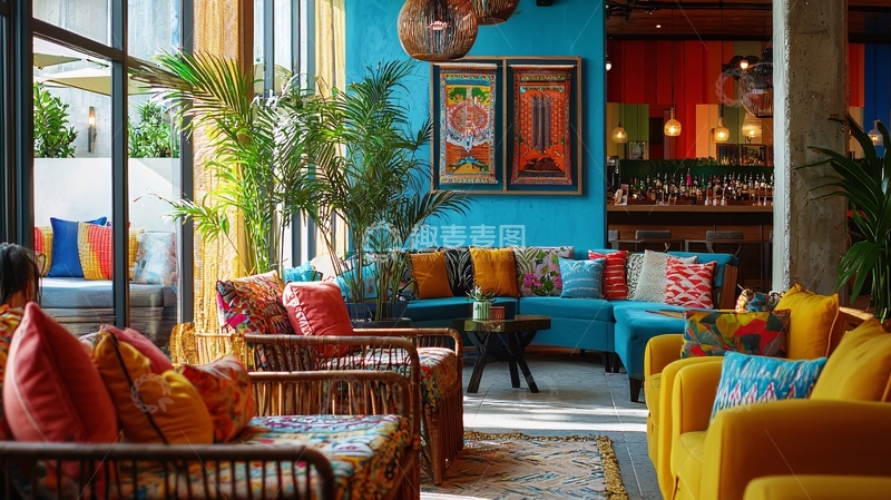 高清大图下载【趣麦麦图】热带风情休闲酒吧