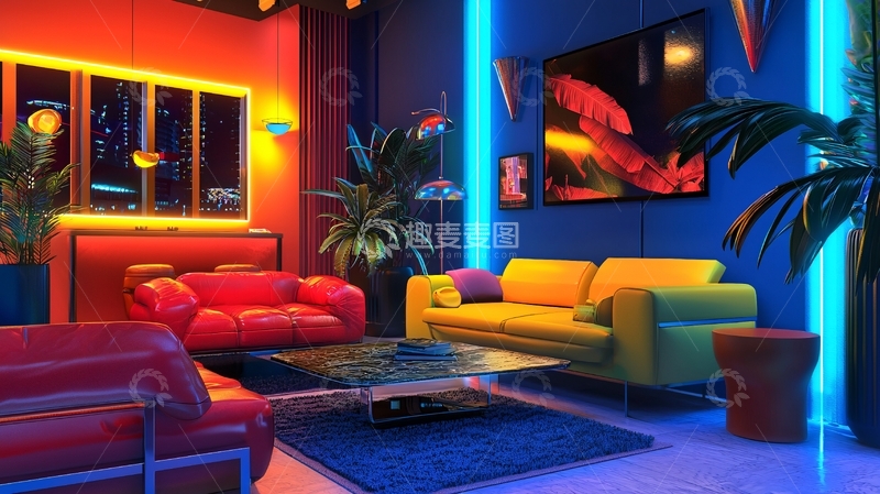 高清大图下载【趣麦麦图】复古客厅