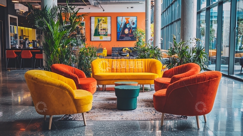 高清大图下载【趣麦麦图】现代风格酒店大堂