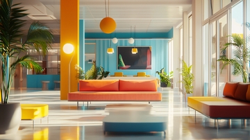 明亮色彩的现代室内设计