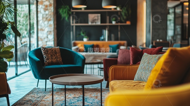 高清大图下载【趣麦麦图】现代简约风格客厅29
