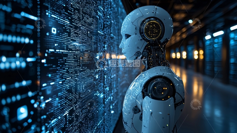 高清大图下载【趣麦麦图】机器人看未来科技面板