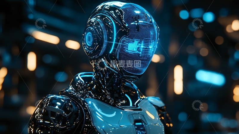 高清大图下载【趣麦麦图】未来科技感机器人