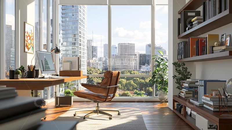 高清大图下载【趣麦麦图】现代都市景观书房