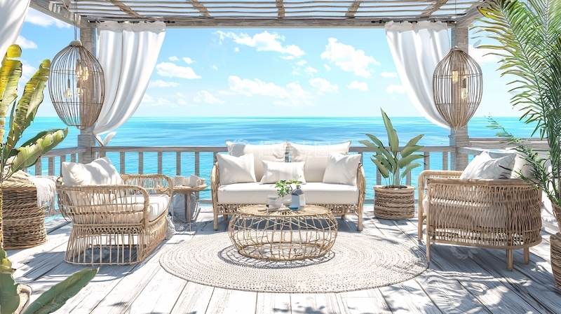 高清大图下载【趣麦麦图】海边度假阳台