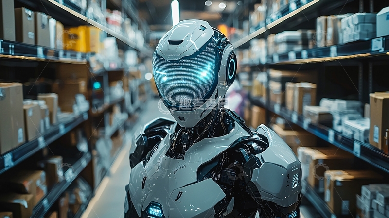 高清大图下载【趣麦麦图】机器人仓库管理员