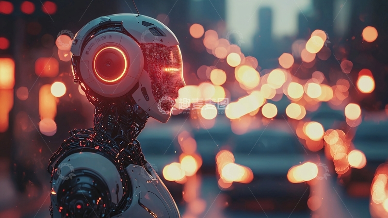 高清大图下载【趣麦麦图】未来城市中的机器人