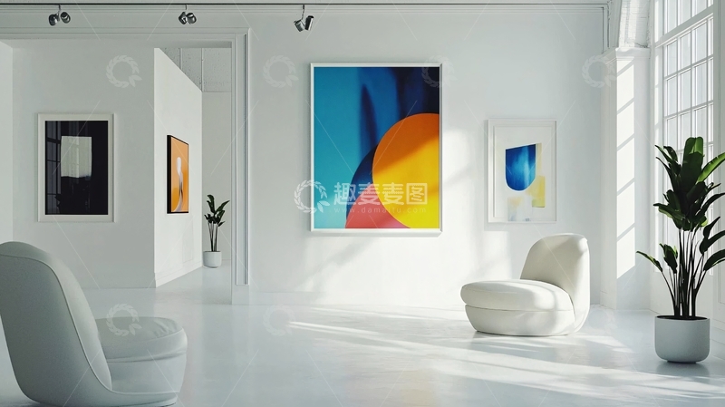 高清大图下载【趣麦麦图】极简风格艺术画廊