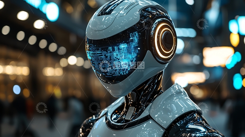 高清大图下载【趣麦麦图】未来城市里的机器人头像