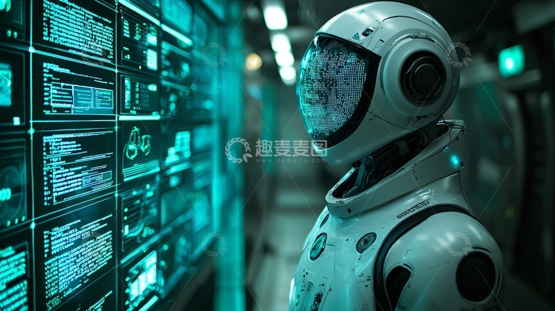 高清大图下载【趣麦麦图】未来主义机器人工程师