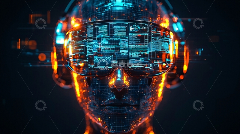 高清大图下载【趣麦麦图】未来科技感人像