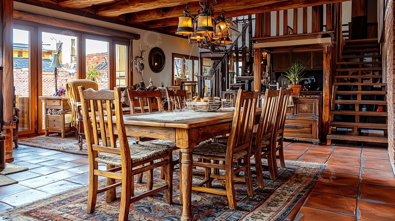 高清大图下载【趣麦麦图】乡村风格餐厅