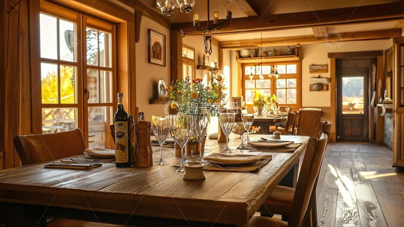 高清大图下载【趣麦麦图】乡村风格餐厅