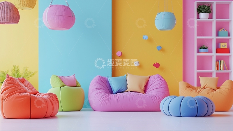 高清大图下载【趣麦麦图】多彩儿童房装饰