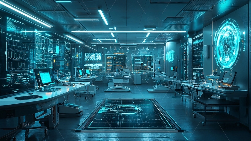 高清大图下载【趣麦麦图】未来科技感控制室