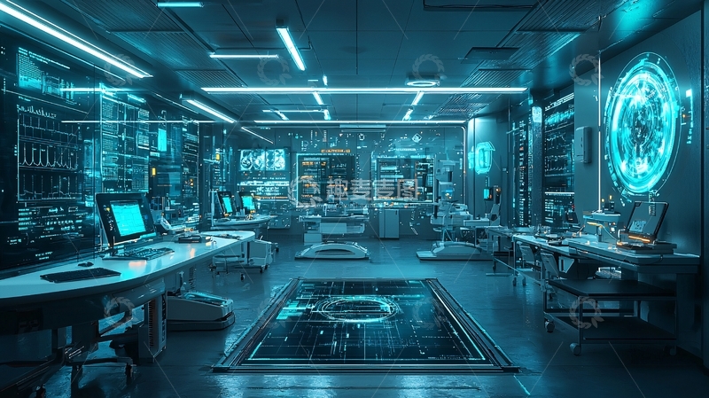 高清大图下载【趣麦麦图】未来科技感控制室