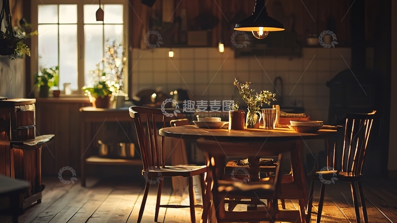 高清大图下载【趣麦麦图】温暖乡村厨房